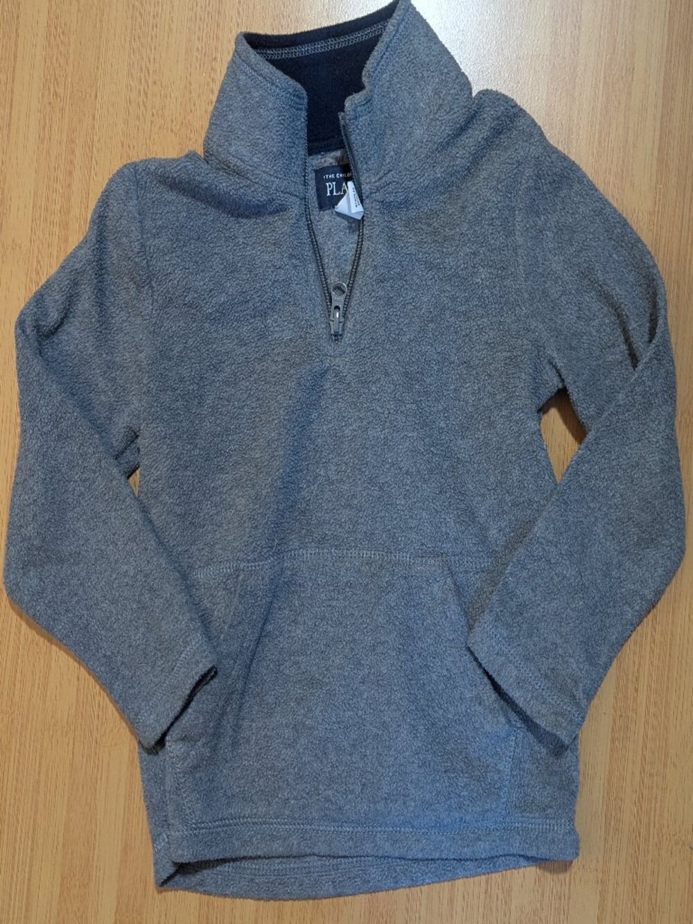 Kids School Uniform Gray Fleece Quarter Zip Pullover